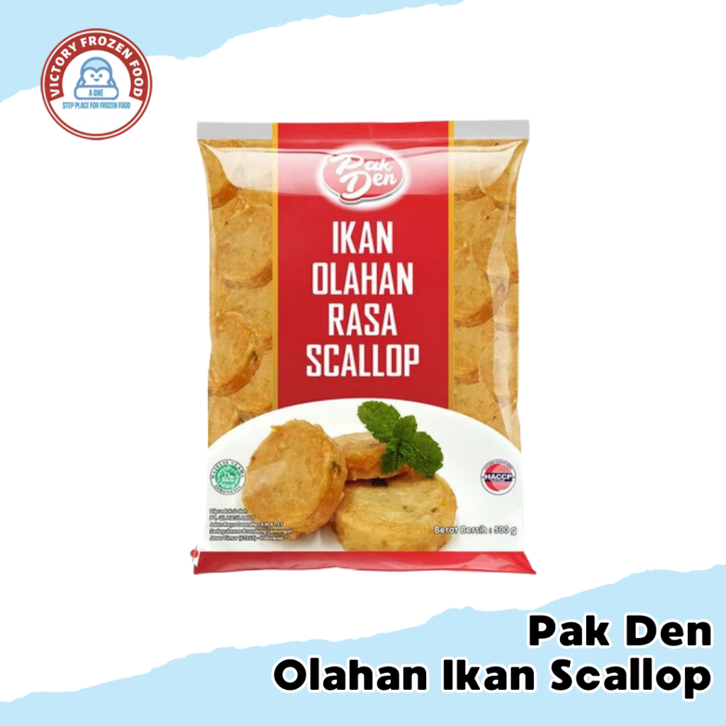 

Scallop Pak Den 500 Gram/Olahan Ikan Pak Den/Victory Frozen Food