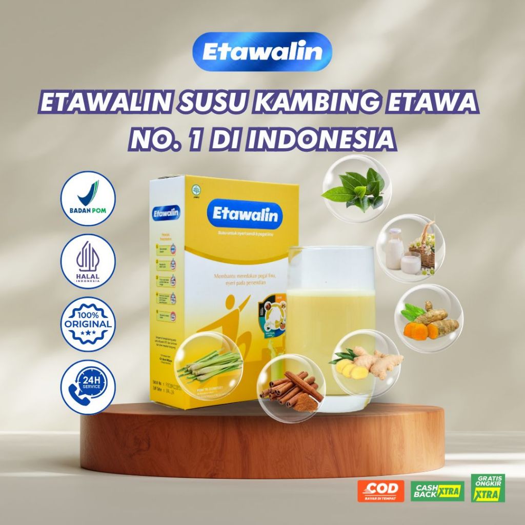 

Etawalin Susu Kambing Etawa Solusi Asam Urat dan Nyeri Sendi Official 1 Box