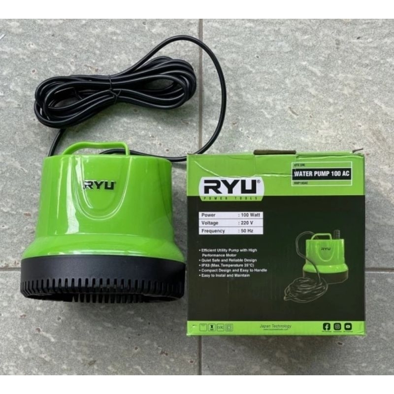 pompa celup ryu Rpw 100 AC ( listrik) / mesin pompa Ryu /pompa celup ryu air bersih / water pump Ryu