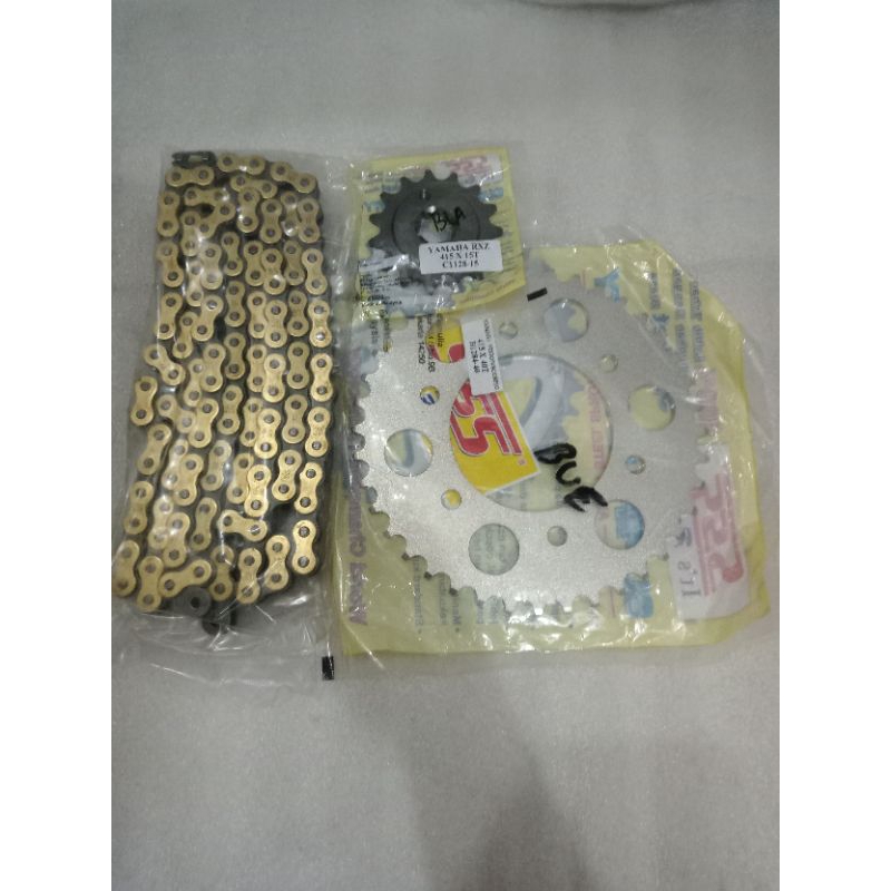 gear / gir set SSS 428 Vixion new / Vixion old / MX king / Byson 428 dan rantai 428 / 130 gold polos