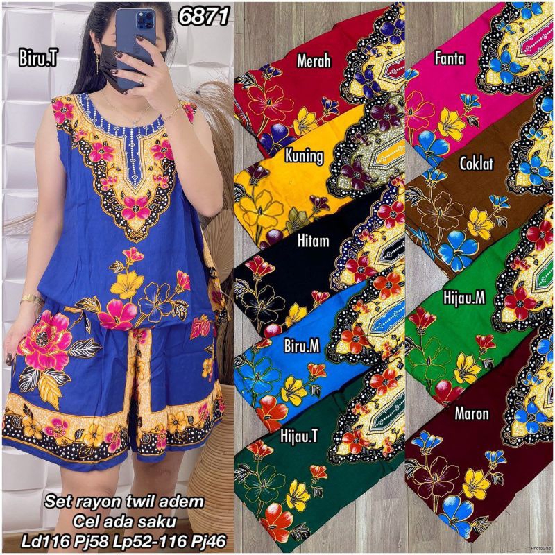 6871 set bt hp kensi rayon twill bunga