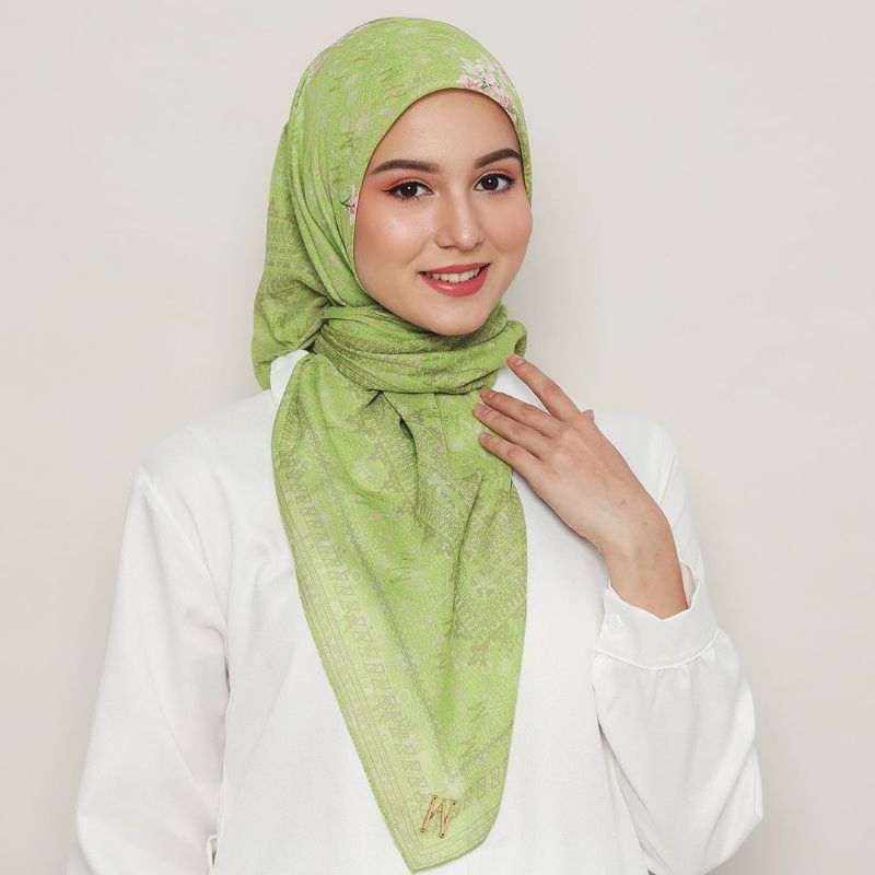 Zahra Series-Hijab Segi Empat Motif-Hijab Voal Premium