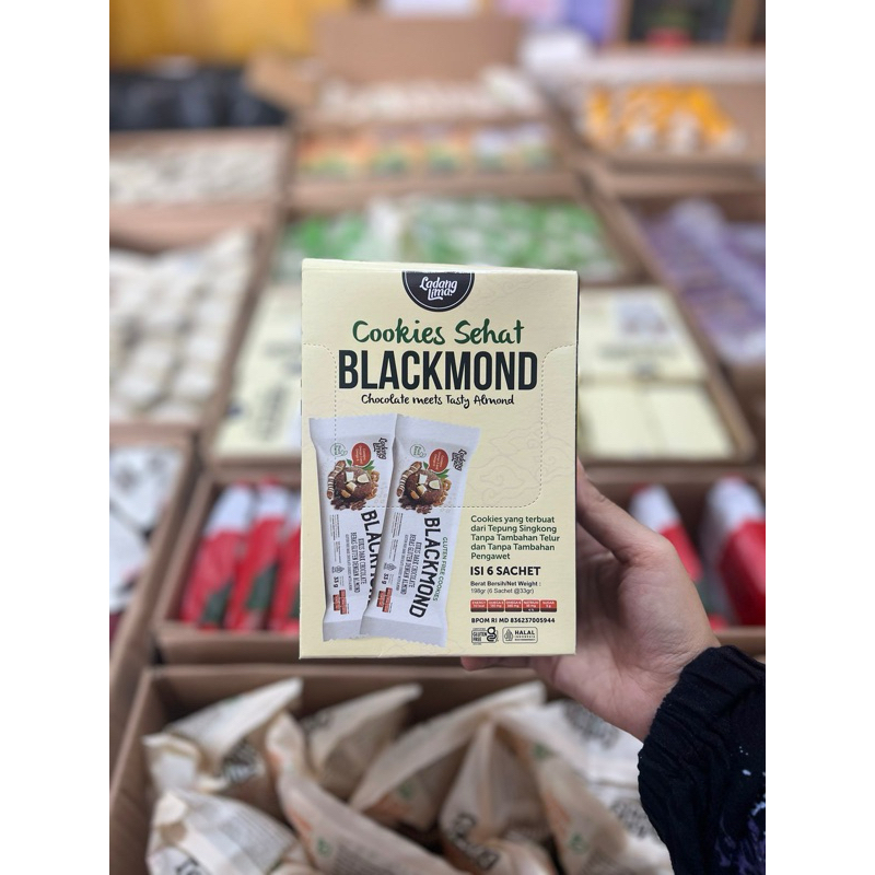 

Blackmond Sachet 33g - Ladang Lima Cookies Cokelat Almond - Gluten Free Healthy Snack With Protein