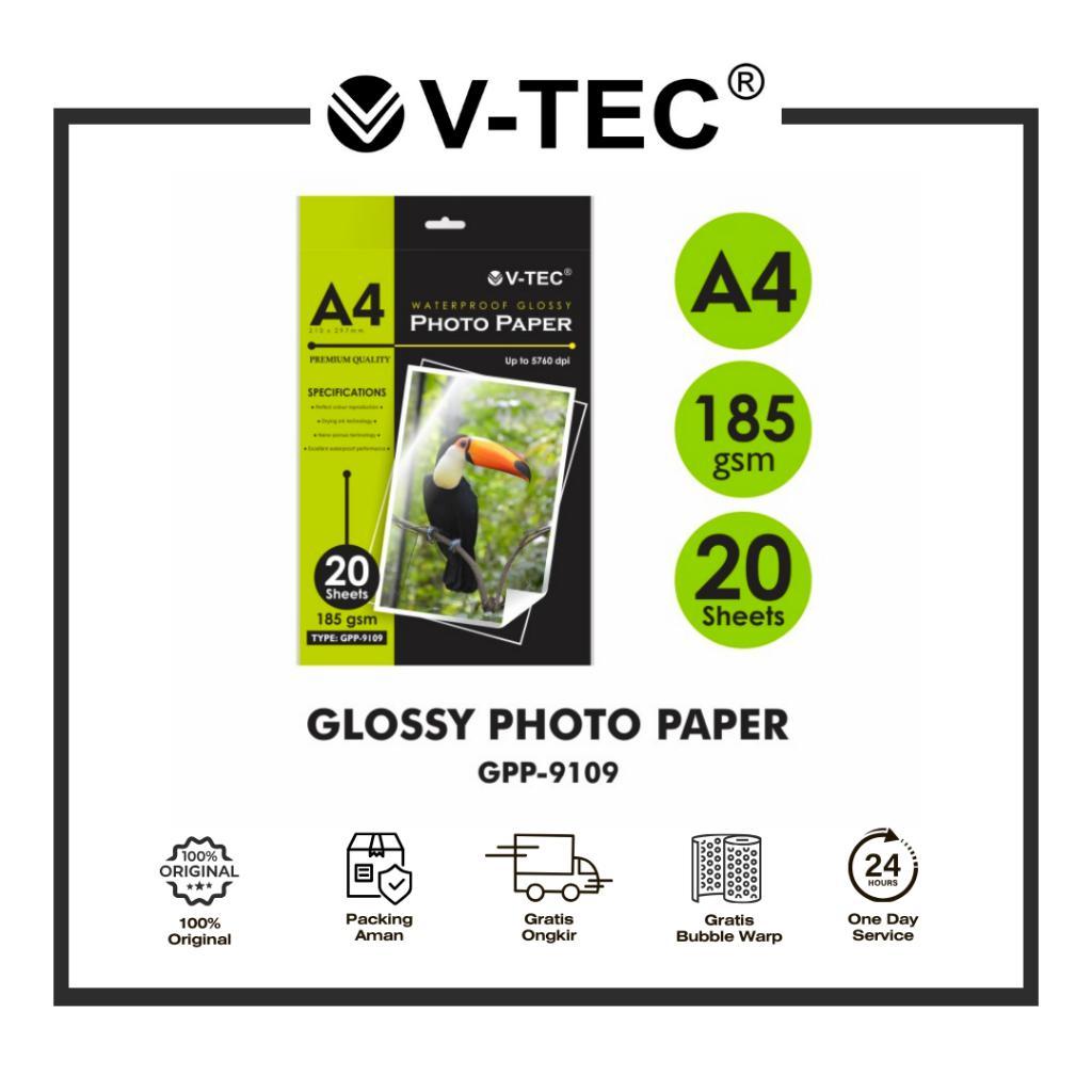 

V-TEC GLOSSY PHOTO PAPER GPP-9109 A4 185GSM - KERTAS PHOTO GLOSSY PAPER