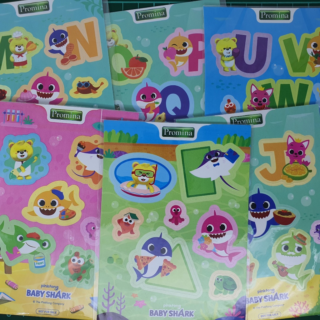 

Sticker Set Pingfong Baby Shark Hadiah dari Snack Bayi Promina Official Stiker