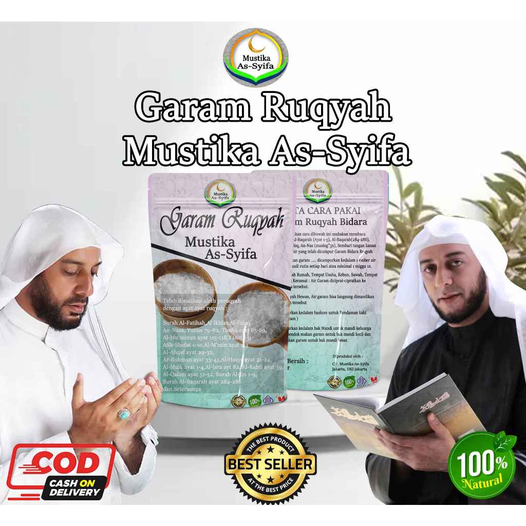 

Garam Ruqyah Mustika Assyifa ( 500 gram ) Usir Sihir, Jin & Buka Aura, Memperlancar Rezeky / Garam ruqyah siap pakai