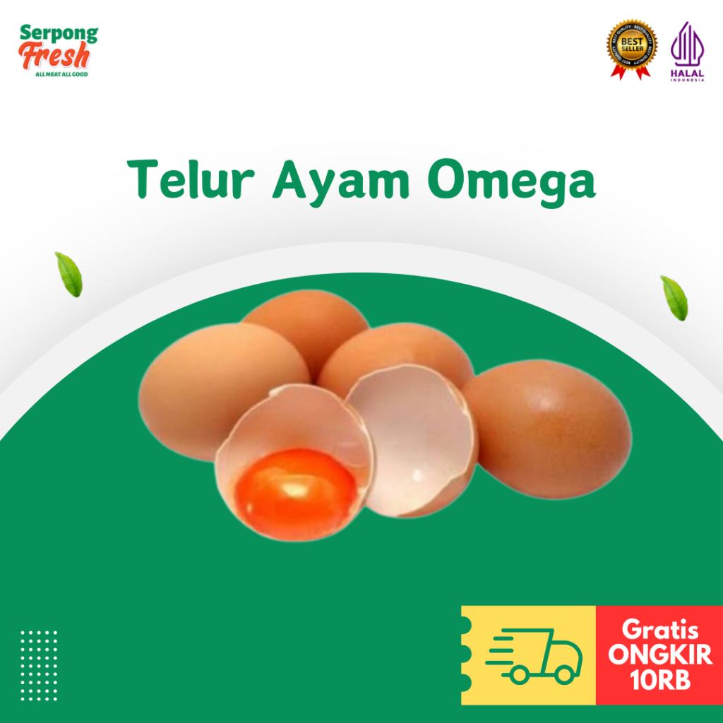 

Telur Ayam Omega 3 500Gr 1Kg 1 Tray Segar Fresh Original