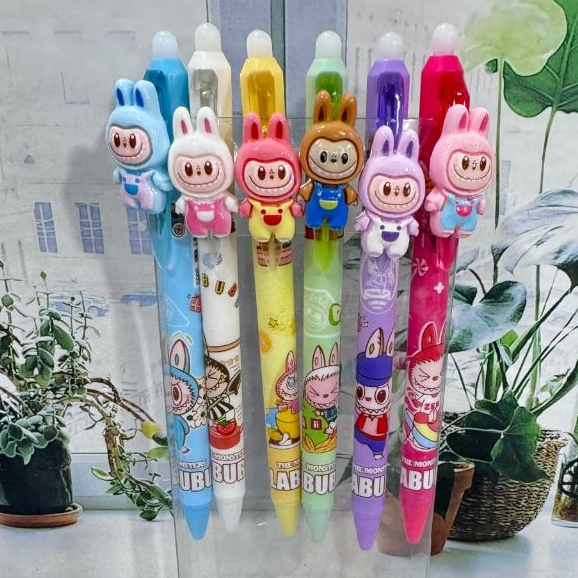 

(1 PEN) GEL PEN HAPUS ERASABLE PENA LABUBU PULPEN