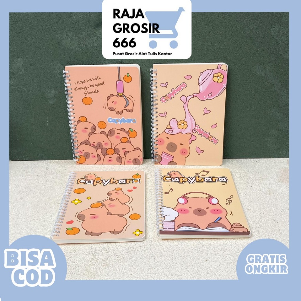 

BUKU BINDER SPIRAL A5 CAPYBARA BK-1572 KERTAS BERWARNA CAPPYBARA CAPIBARA BAGUS NOTEBOOK TERJANGKAU LUCU IMUT KADO UNIK COD