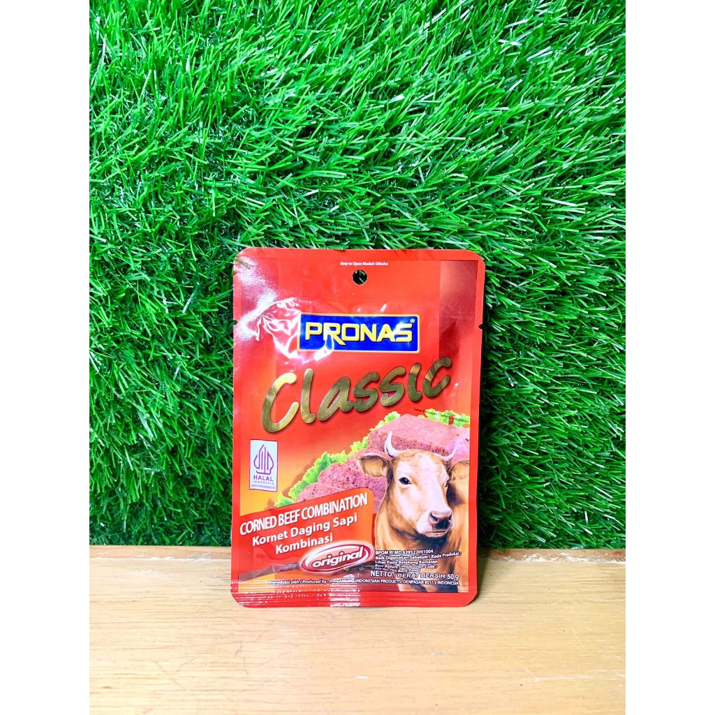 

Pronas Classic Kornet Daging Sapi Kombinasi Original 50gr/Corned Beef Combination Original 50gr