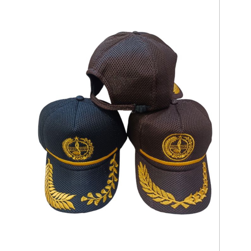 Topi Pramuka Pembina Topi Jaring Perwira Topi Dobel Mess Pria Wanita ASN