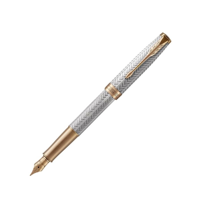 

Parker Sonnet Silver Fougère Gold Trim Fountain Pen