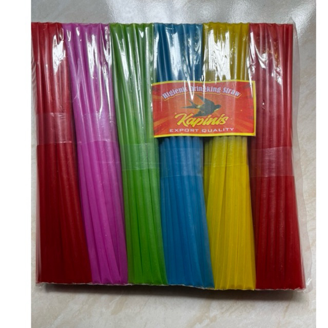 Sedotan Minuman Plastik Warna Isi 100 gram Higienis Kualitas Baik Isi Banyak (Pak-Sedotan-BESAR)