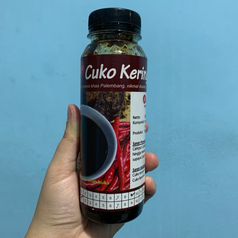 

CUKO KERING 300 ML PEMPEK KERUPUK SAOS HITAM ASAM PEDAS MANIS KHAS PALEMBANG