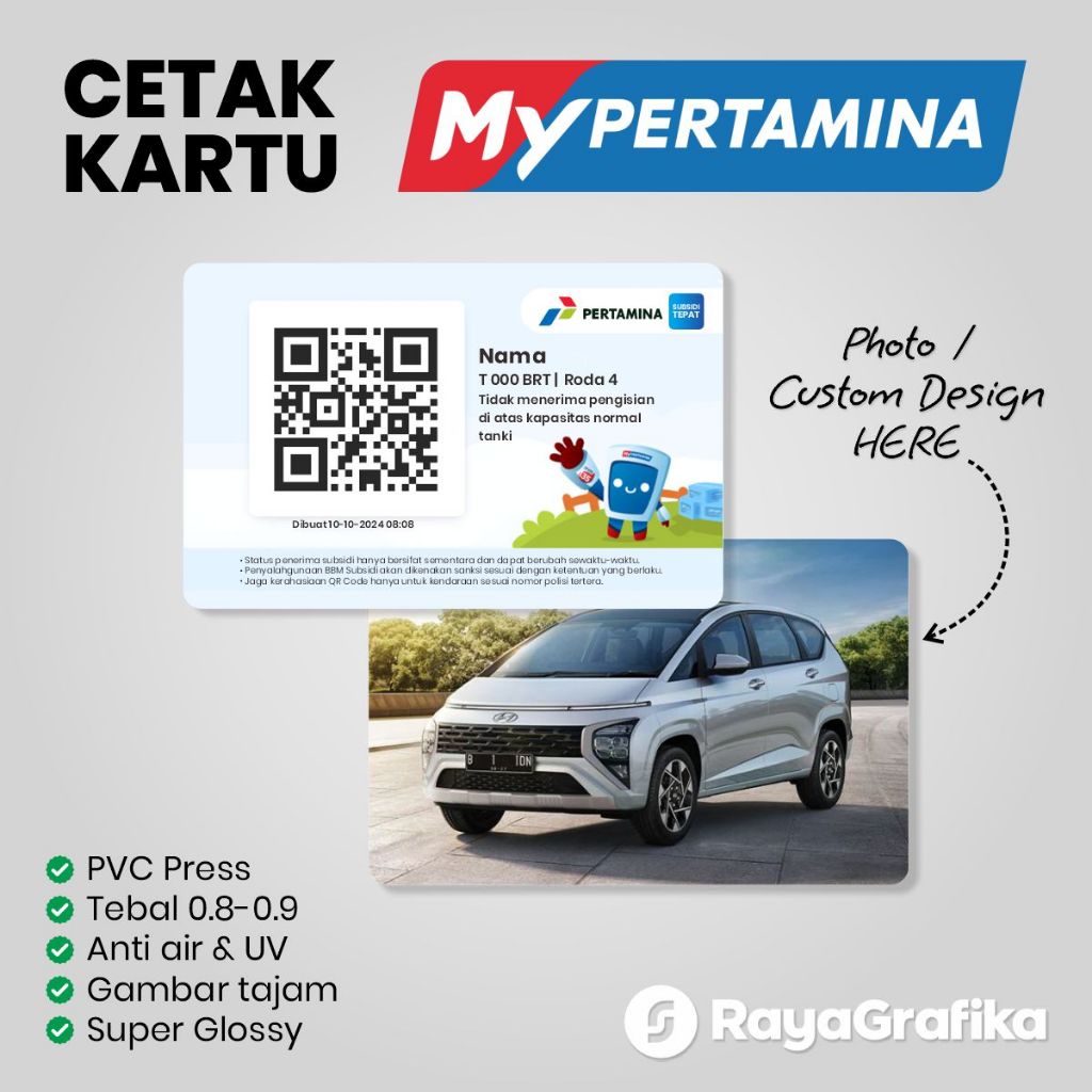 

CETAK KARTU MY PERTAMINA (BISA CUSTOM PAKAI FOTO/DESAIN SENDIRI)