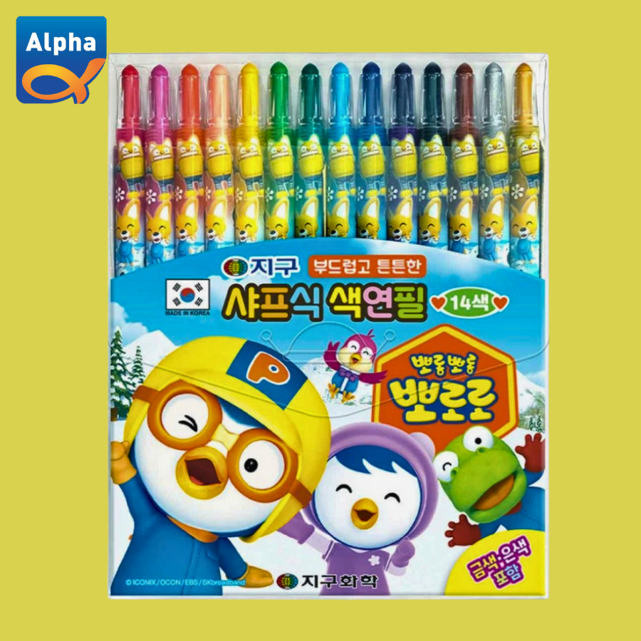 

[Pororo] Color Crayon Pencil 14 colors / Krayon 14 Warna