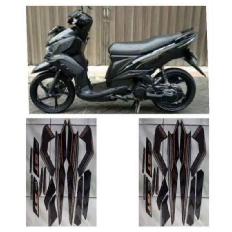 Striping Stiker lis les decal Polet orian standar motor Yamaha Xeon gt125 tahun 2015