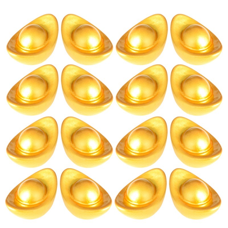 OneKlik - Ornamen Yuan Bao 20pcs Yen Pao Feng Shui Dekorasi Uang Imlek Yuan Bao Emas Mini Lucky Yen