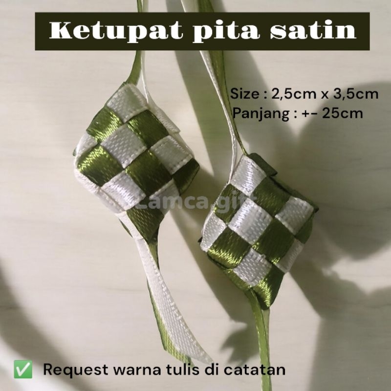 Ketupat pita satin / gantungan ketupat/ hampers ketupat lebaran