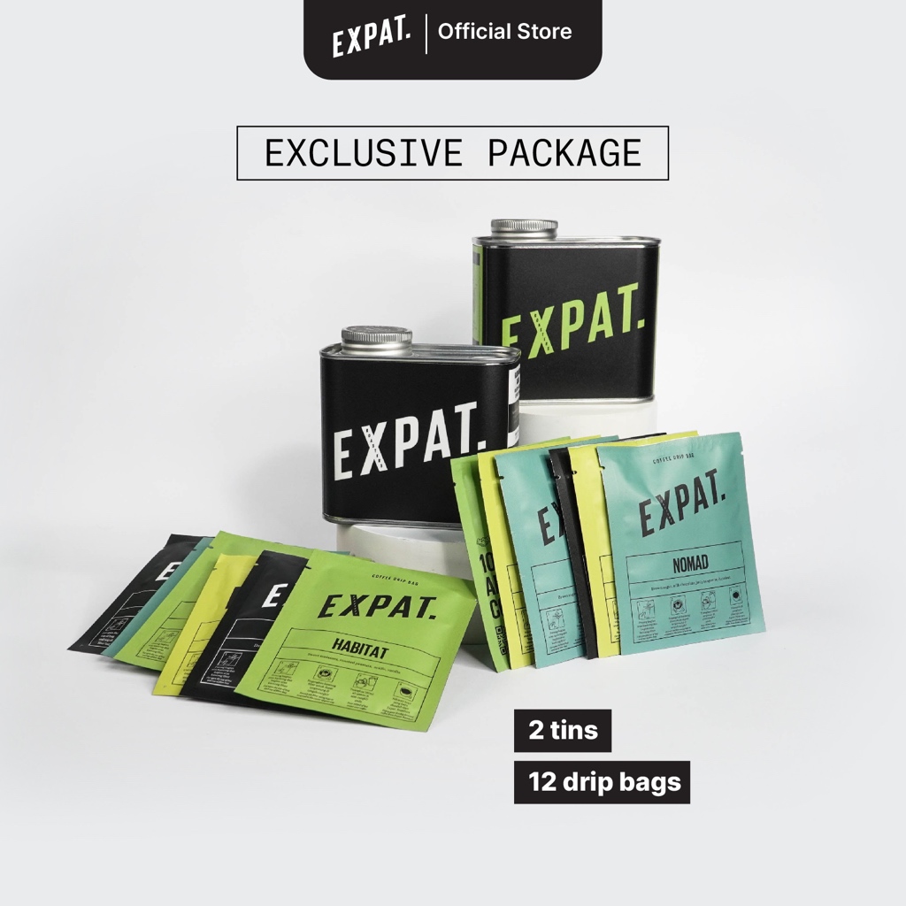 

Expat Roasters Espresso Blend / Filter Coffee + Drip bag Biji & Bubuk Kopi | Package Set 4
