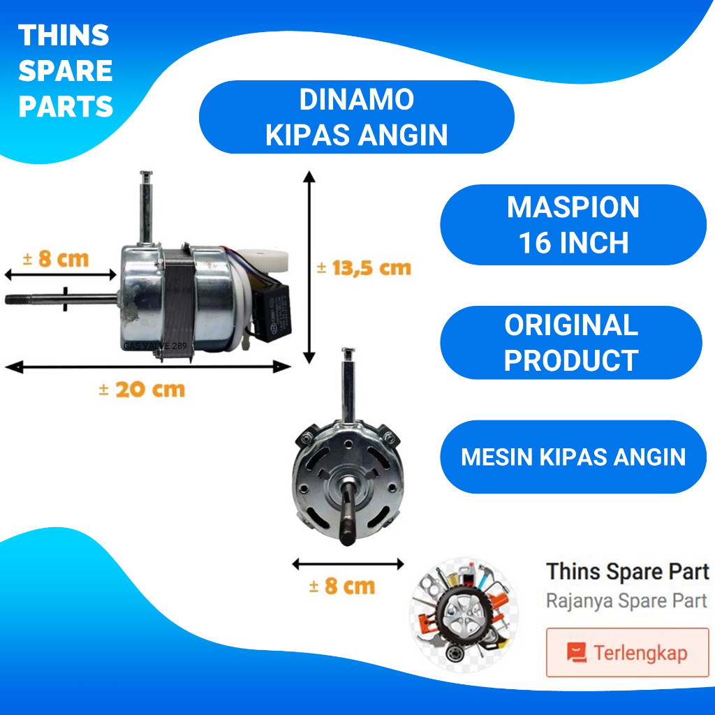 DINAMO KIPAS ANGIN MASPION 16 INCH MESIN KIPAS ANGIN MASPION 16 INCI