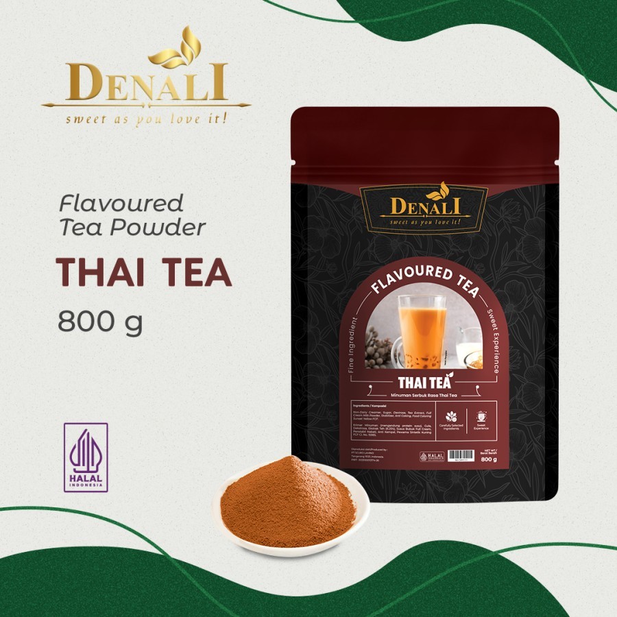 

Powder DENALI Rasa THAI TEA 800 gram Bubuk Minuman Cafe Perisa ThaiTea Kualitas Premium