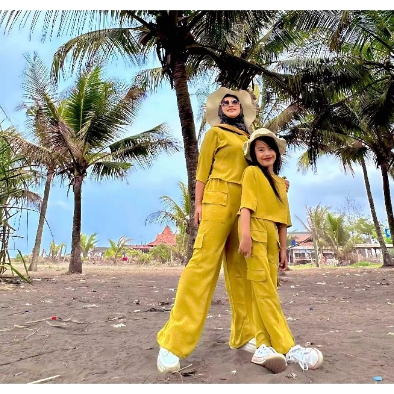 Setelan Gempi Couple Ibu dan Anak / Baju Couple Ibu Dan Anak Perempuan / One Set Couple Ibu Anak / T
