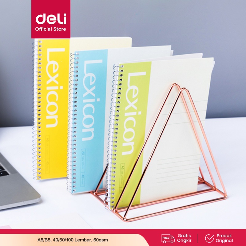 

Deli Loose-Leaf Notebook Buku Catatan Spiral A5 B5 60/80/100 Lembar 768X 769X