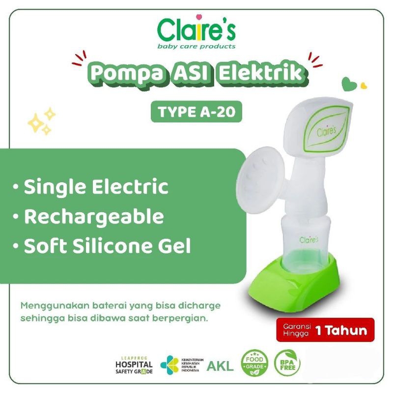 Claires Breast Pump Elektrik BP-A20 - Pompa Asi Electric