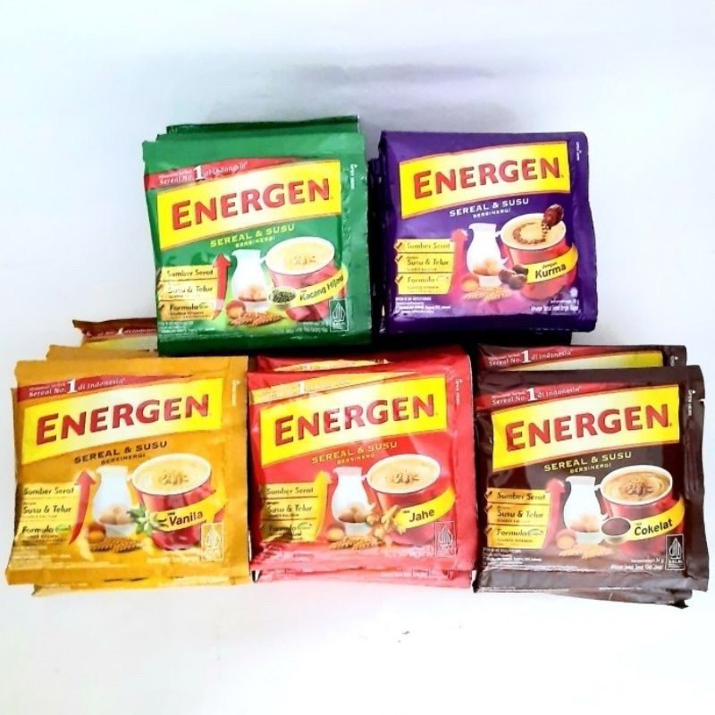 

Energen Minuman Serbuk Sereal Energen Vanilla Energen Coklat 1 Renceng 10 Sachet