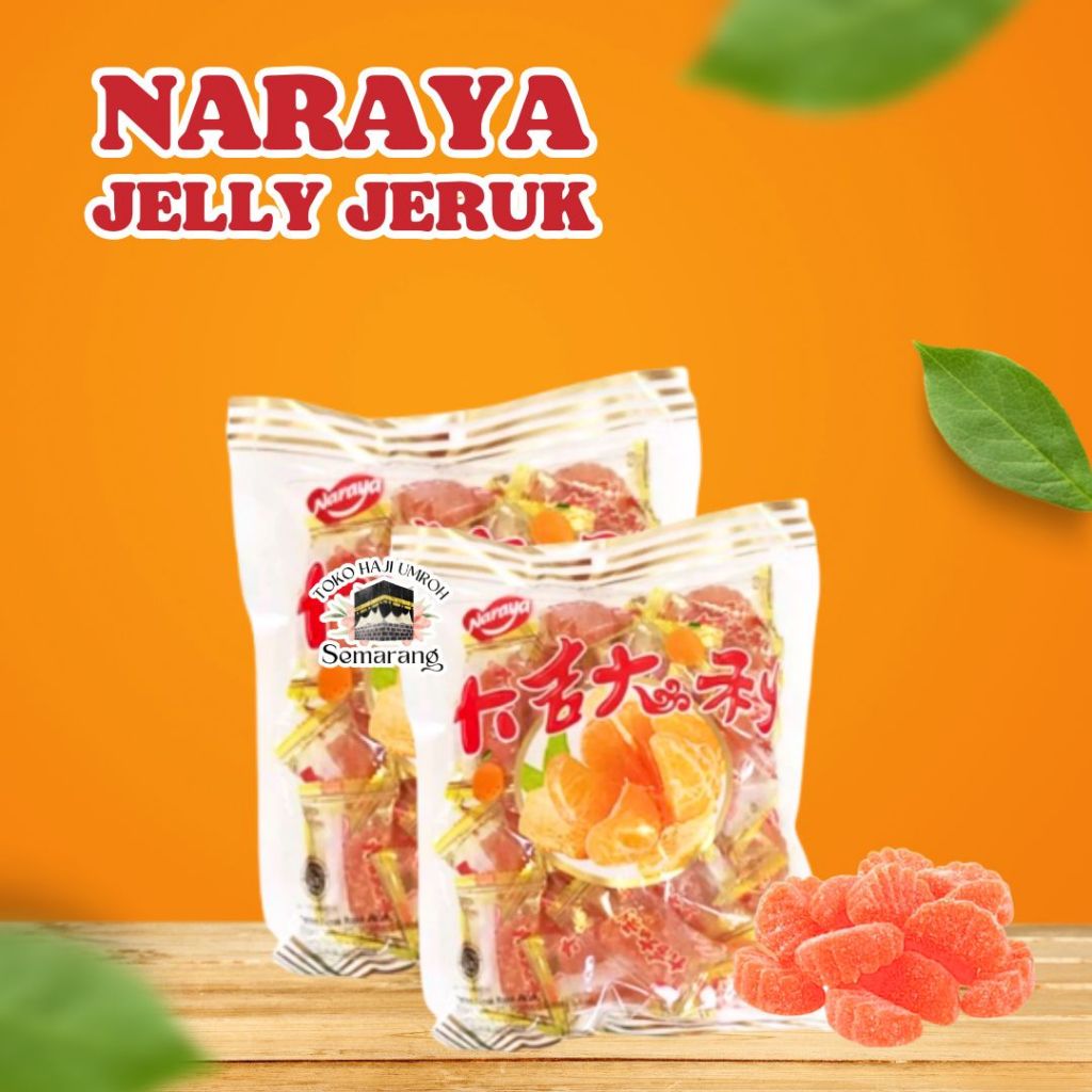 

Jelly Jeruk Naraya 500 gram | Permen Jelly | Manisan Jeruk Jelly Jeruk Mandarin | Jelly Rasa