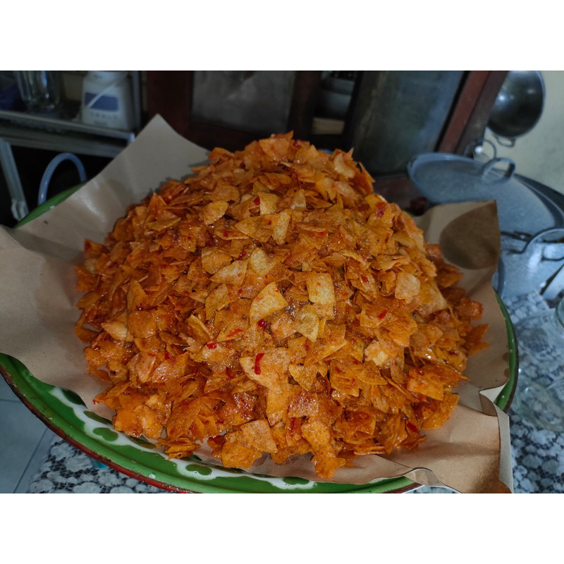 

keripik kentang Pedas manis, kentang mustofa 100gr