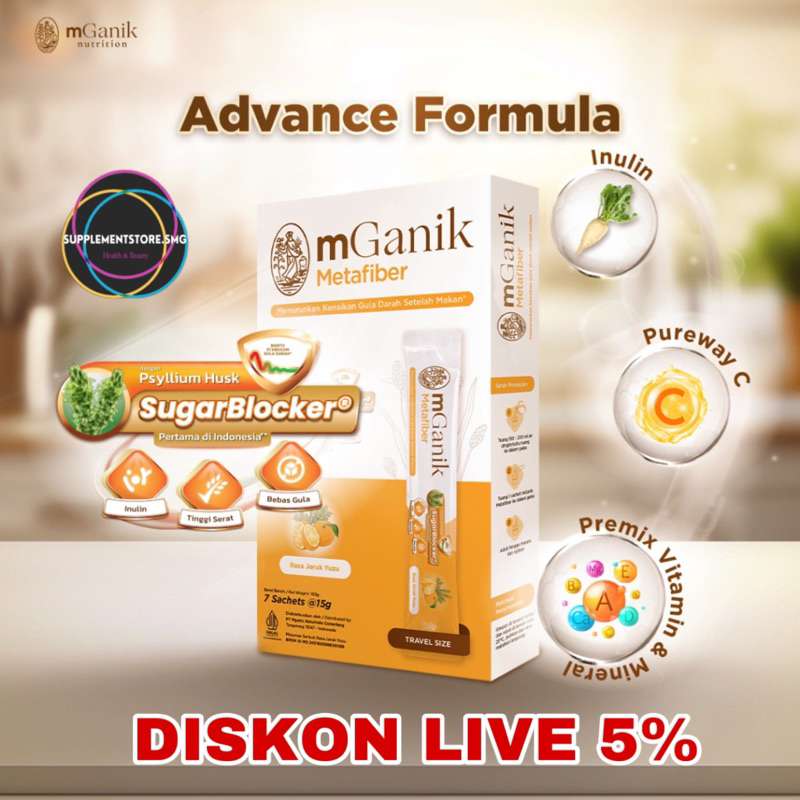 

[Bisa Gosend] PROMO mGanik Metafiber Travel Size Yuzu 105gr HALAL BPOM Diabetes