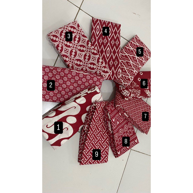 KAIN BATIK MERAH PUTIH KAIN BATIK JARIK PRINTING