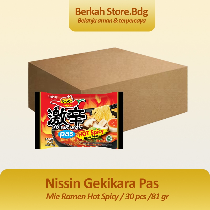 

Mie Nissin Ramen Pas Gekikara Kuah Pas Hot Mushroom Rasa Jamur Pedas 74 gr /1 Karton Best seller/ Mie Ramen Pedas Hot Mantap