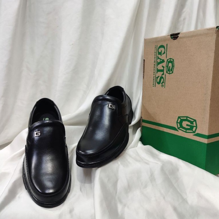 Koleksi Terbaru Promo Sepatu kulit asli pria Gats Hitam MD 357 sepatu kantor