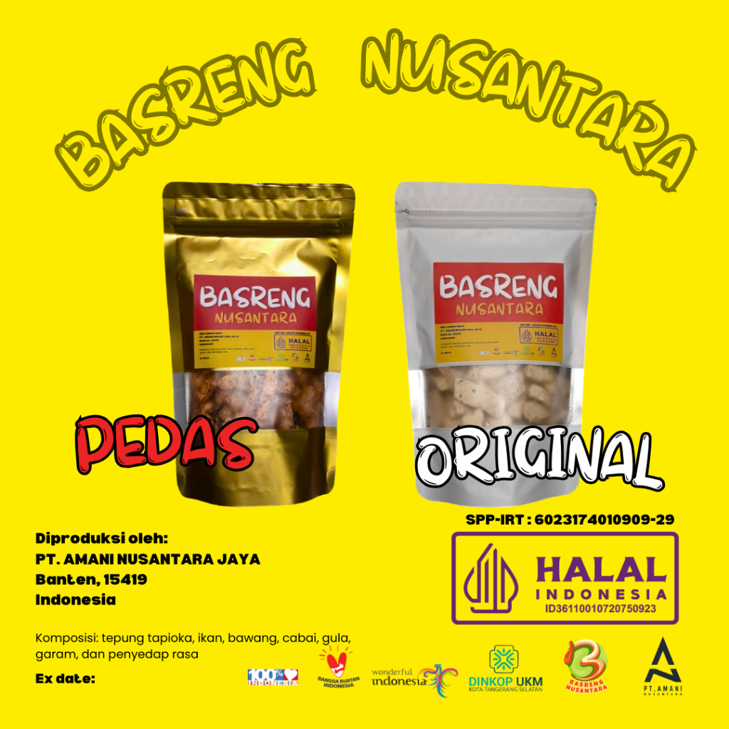 

Basreng Nusantara/Baso Goreng/Cemilan/Original/Daun jeurk