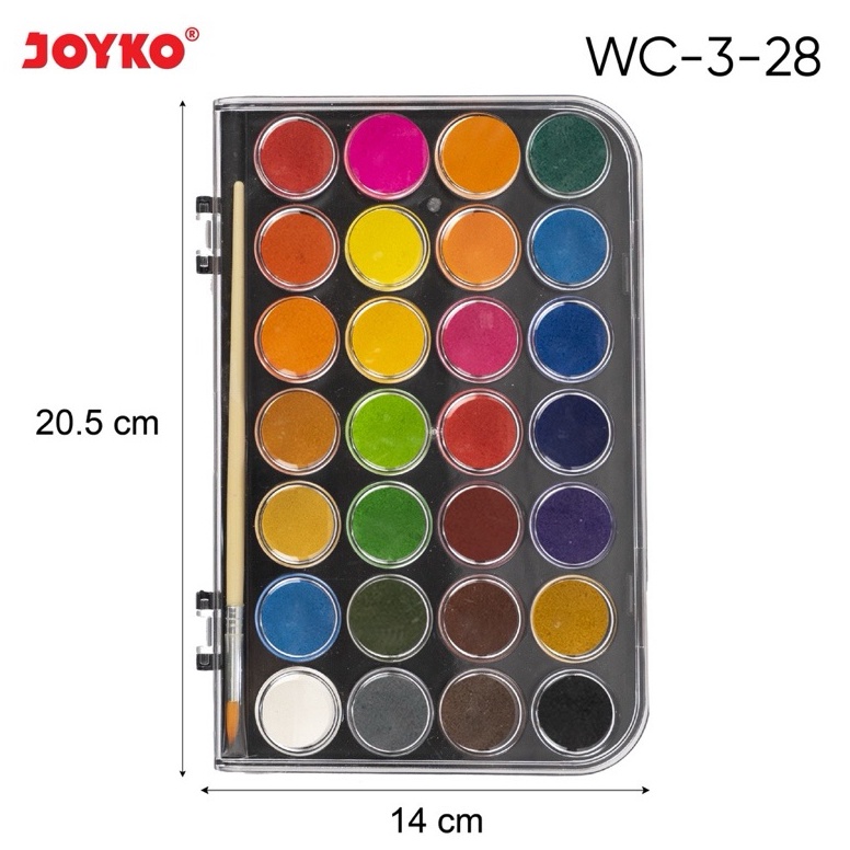 

KODE M48G Joyko Waterlor Set Cat Air WC3 Isi 28 Warna
