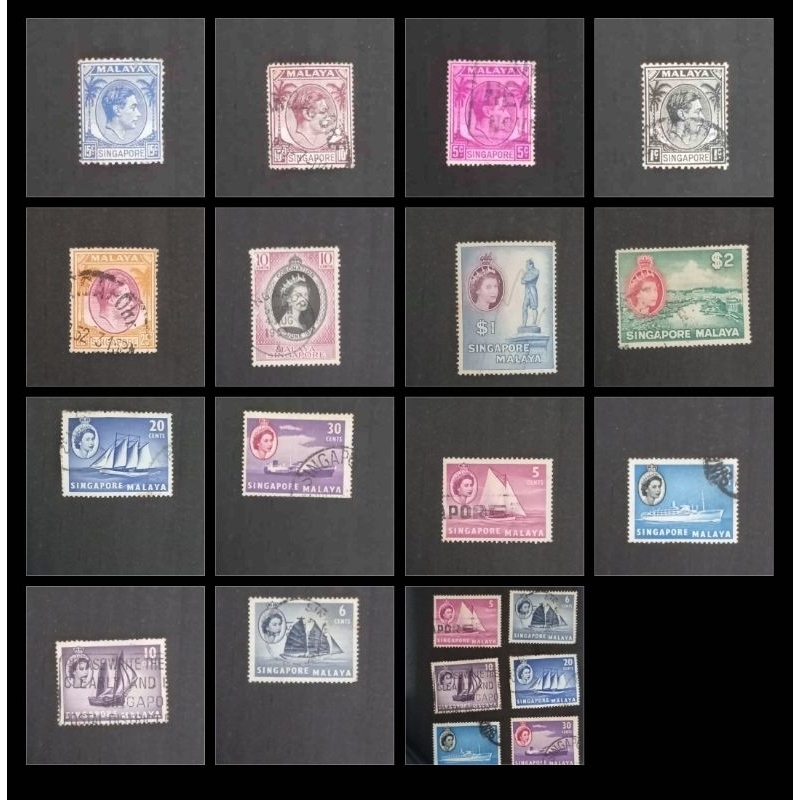 perangko kuno Malaya-Singapore