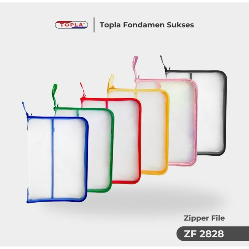 

TOPLA Zipper File 2828 Map Dokumen Resleting Folio F4 Tas penyimpanan Berkas Kertas Map Kertas Map