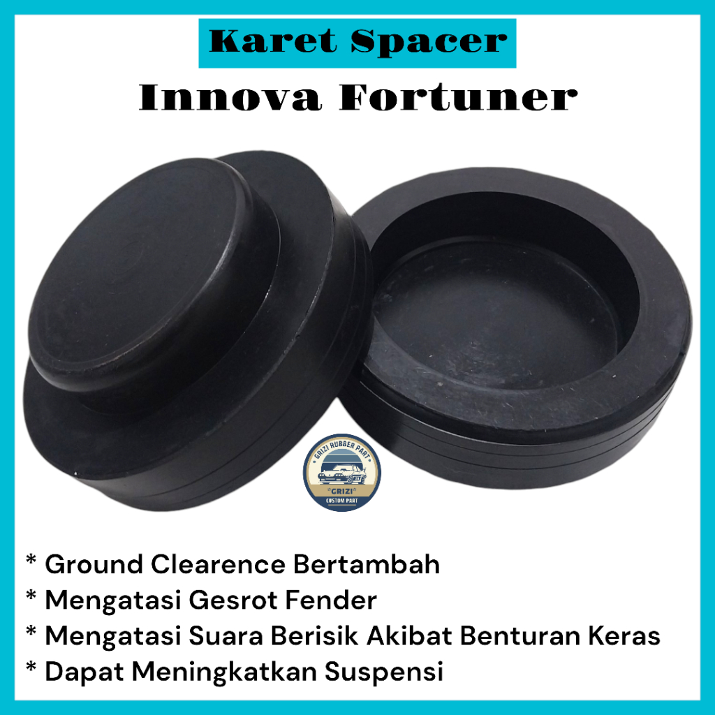 Karet Spacer Tatakan Per Keong Belakang Toyota Innova Fortuner 1Set(2Pcs)