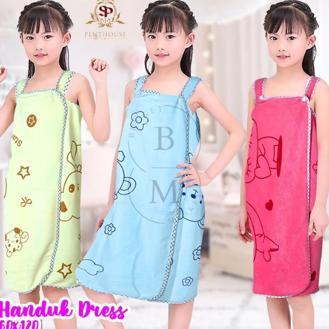 Modern Handuk Mandi Anak Kimono Dress PENTHOUSE Ukuran 6x12cm