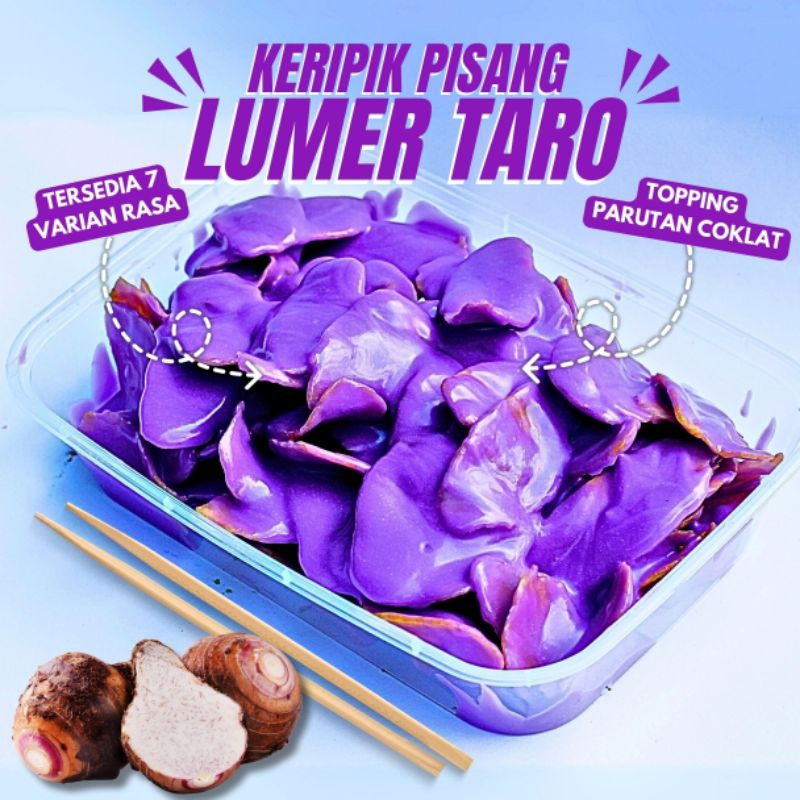 

Keripik Pisang Lumer Rasa Taro 300 Gram, Keripik Pisang Cokelat Lumer Taro