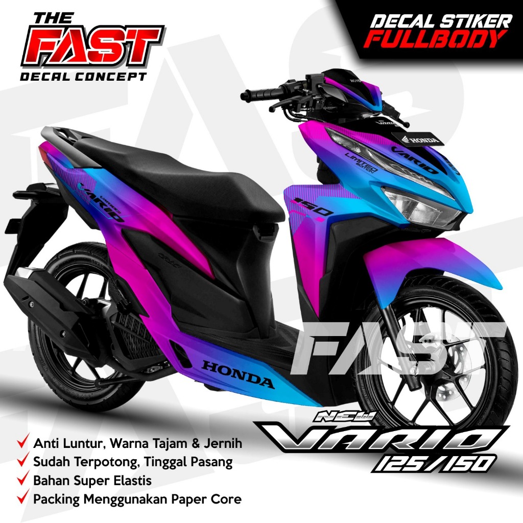 (COD) Decal stiker VARIO 125/150 NEW Full Body Simpel Bunglon Warna Keren - Sticker vario 125/150 20