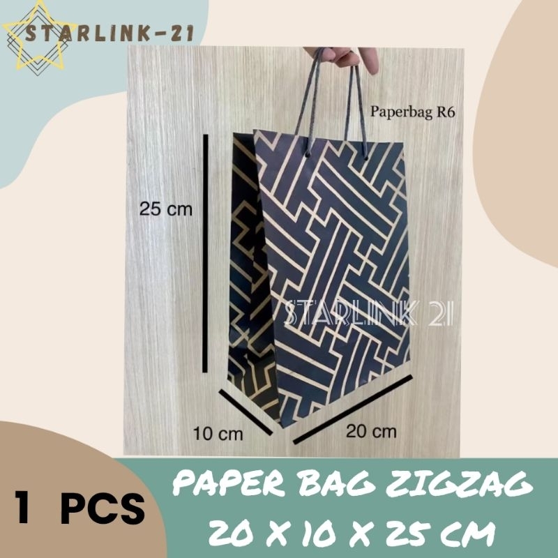 

PAPER BAG ZIGZAG 20x10x25 |Tas Kertas | Goodie Bag | Shopping Bag