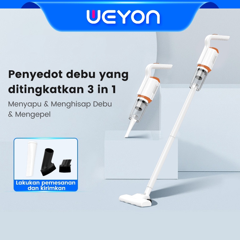 Weyon Vacum Cleaner 3 In 1 Cordless Vacuum Cleaner Penyedot Debu Portable Home Vakum Cleaner Penyedo