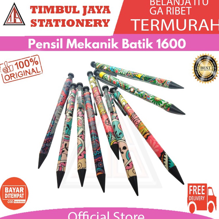 

Produk Keren Pensil mekanik mechanical pencil tizo 5 batik 16 isi 12pcs