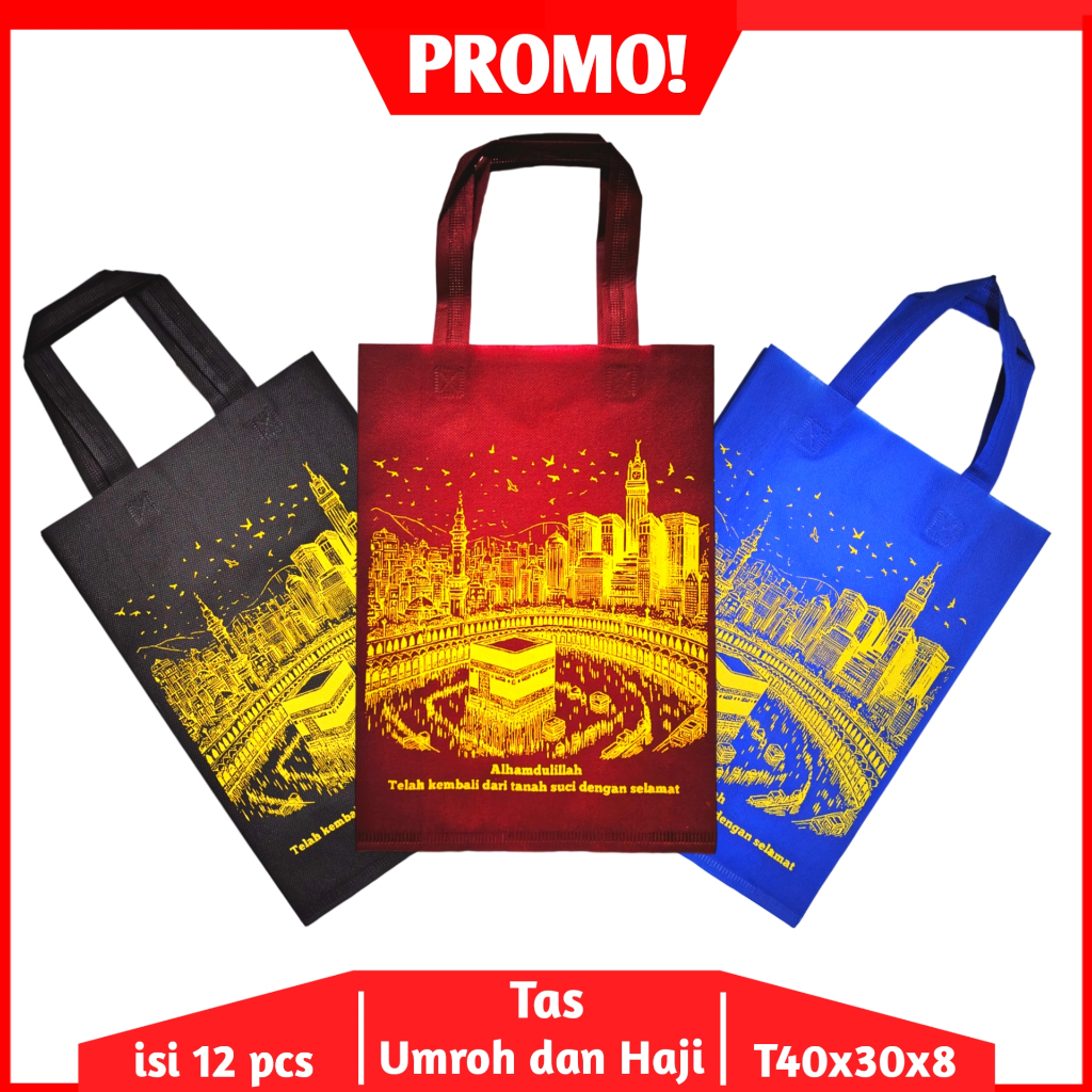 

TAS SOUVERNIR UMROH/HAJI T35x25x8 1 LUSIN TEBAL GOODIEBAG OLEH-OLEH HAJI UMROH TAS BINGKISAN TAS HAJI TAS UMROH GOODIEBAG HAJI GOODIEBAG UMROH TAS SPUNBOND SOUVERNIR HAJI UMROH TEBAL GOODIEBAG HAJI DAN UMROH