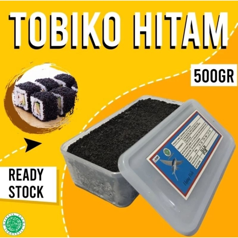 

Tobiko hitam / Telur Ikan Terbang /Tobiko black caviar / 500gr