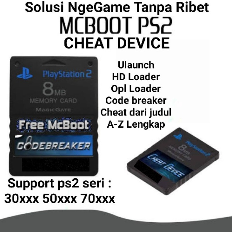 Mc Booting Memory Card ps2 Cheat Device